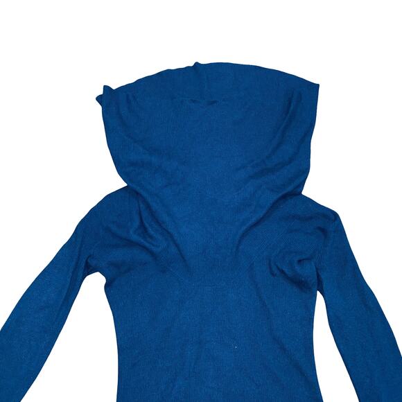 T TAHARI Women's Long Sleeve Cowl Neck Sweater Blue Size XS Petite - Picture 3 of 9